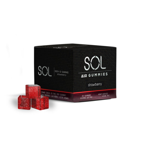 SOL Delta 10 Gummies - Strawberry